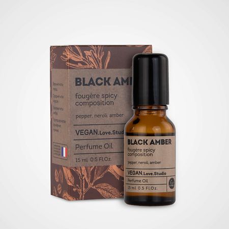 Масло для тела VEGAN.LOVE.STUDIO Парфюмерное масло для тела Black Amber перец амбра нероли