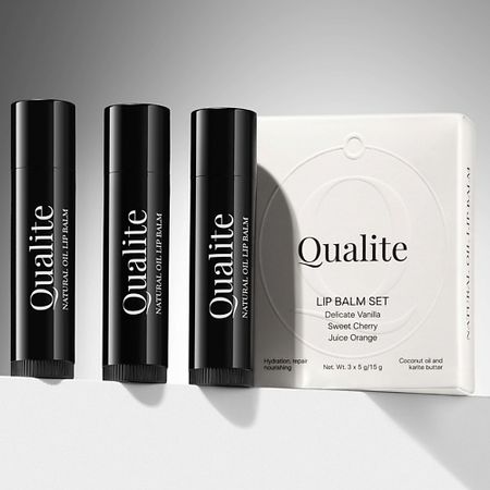 Бальзам для губ QUALITE Увлажняющие бальзамы для губ с натуральными маслами, набор 3 шт искусственные увлажняющие розы anlincong 6 шт