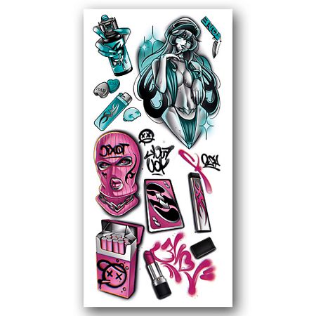 Тату TATTS Переводная тату 10*21см (для взрослых и детей)