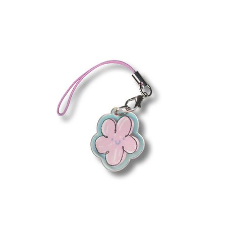 Аксессуары ОПРОКИНУТЫЙ ЛЕС Брелок акриловый 'розовый цветок' брелок ретрактор pelsone