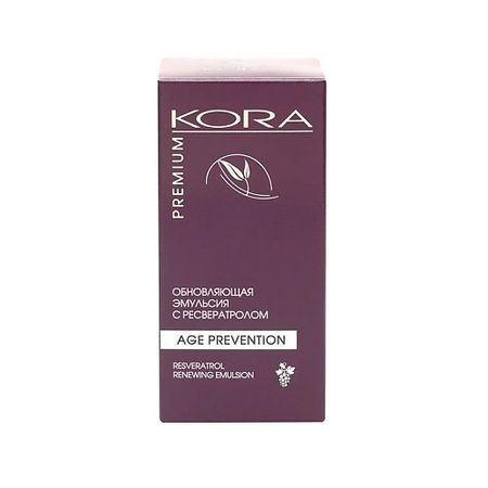 Эмульсия для лица KORA Обновляющая эмульсия с ресвератролом аванта ксеос 5 0 эмульсия для лица и тела 250 мл увлажняющ