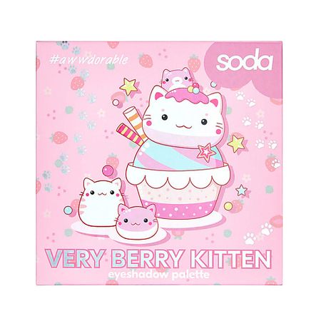 Палетка SODA Палетка теней Very Berry Kitten #awwdorable