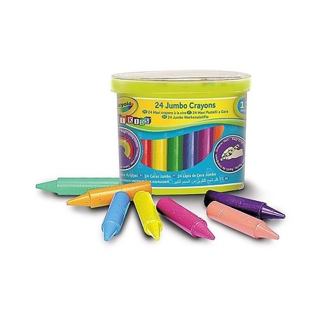 Восковые мелки CRAYOLA Смывемые восковые мелки для малышей  Mini Kids Thick Wax Crayons книжка гармошка для малышей
