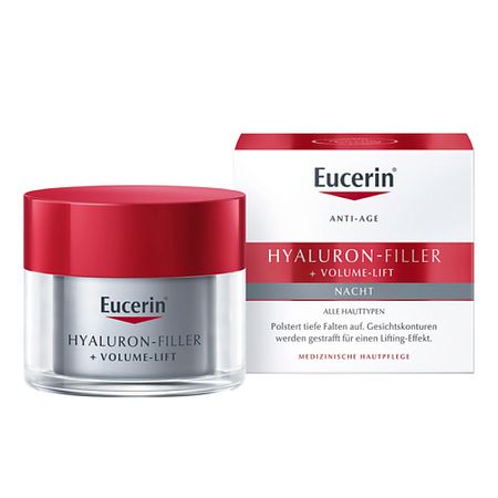 Крем для лица EUCERIN Крем для ночного ухода за кожей Hyaluron-Filler + Volume-Lift eucerin dermatoclean [hyaluron] reinigungsgel