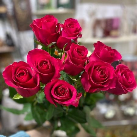 Букет живых цветов ЦВЕТЫ ДЛЯ ВАС Букет из 9 розовых роз (Эквадор) 60 см букет живых ов 4 сезона монобукет из 15 ярко розовых роз