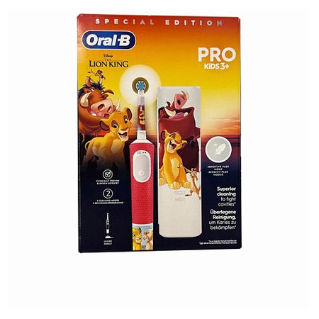 Электрическая зубная щетка ORAL-B Детская зубная щетка Vitality Pro Kids Lion King с дорожным футляром