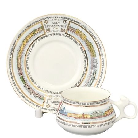 Набор посуды ИМПЕРАТОРСКИЙ ФАРФОРОВЫЙ ЗАВОД Чашка с блюдцем кофейная 
