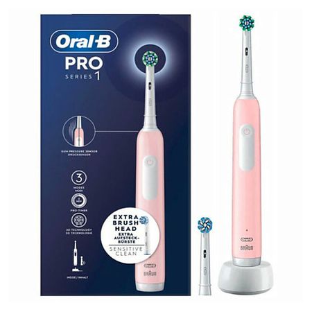 Электрическая зубная щетка ORAL-B Электрическая зубная щетка Pro Series 1 + 2 насадки фен щетка вращающаяся brayer br3132 1200вт 4 насадки