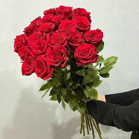 Букет живых цветов АЗАЛИЯ FLOWER PUB Роза красная Эквадор 70 сантиметров,21 штук стикеры для скрапбукинга alideco из 10 штук