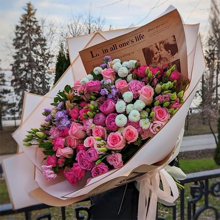 Букет живых цветов MADE KRIS Сборный букет 