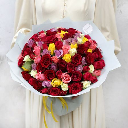 Букет живых цветов БУКЕТ МАРКЕТ ДАРИТЕ С УДОВОЛЬСТВИЕМ Букет из 101 розы - Конфетти Кения 40 см. yomdid сердцеобразное конфетти из бумаги