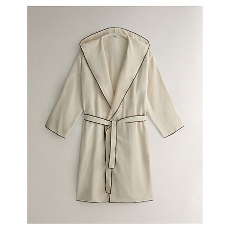 Халат ZARA HOME Хлопчатобумажный халат overlock 320 г/м2