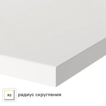 Столешница Сноу 240x60x2 см искусственный камень цвет белый