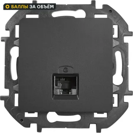 Розетка компьютерная RJ45 категория 5e UTP Lexman Lilian цвет антрацит латунные вставки гайки м3 для 3d принтеров