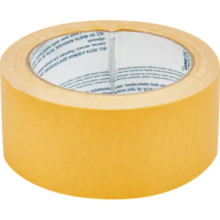 Лента клейкая двусторонняя для внутренних работ 50 мм x 25 м цвет белый yx tf10m коричневая термостойкая клейкая лента 300 градусов