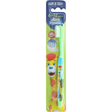 Щетка зубная LION Thailand для детей от 6 до 12 лет рокс юниор зубная щетка мягкая