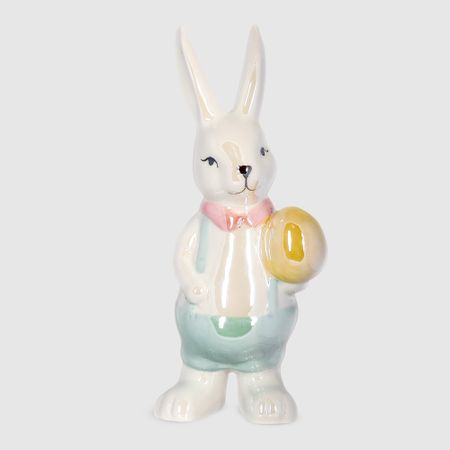 Кролик Crocus жемчужный с яйцом 10x9,5x22,5 см