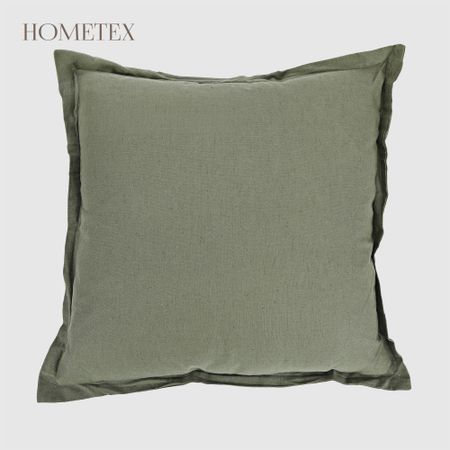 Подушка декоративная Hometex льняная с бортом 45x45 см флора декоративная подушка полиэстер хлопок winter plant 40x40 45x45 50x50 60x60 см
