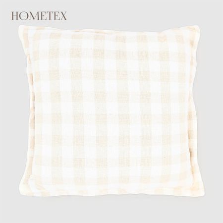 Подушка декоративная Hometex льняная с бортом 45x45 см браун декоративная подушка полиэстер хлопок winter plant 40x40 45x45 50x50 60x60 см