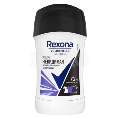 Дезодорант-антиперспирант стик Rexona Ультраневидимый 40мл антиперспирант стик акс cool ocean 48ч защиты 50 мл