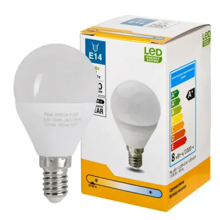 Лампа светодиодная E14 220-240 В 8 Вт шар матовая 750 лм теплый белый свет светодиодные светильники dselchun 220в