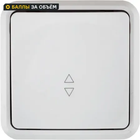 Выключатель проходной накладной First 1 клавиша цвет белый водонепроницаемый пластиковый переключатель 4 контакта 220в