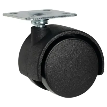Мебельный ролик поворотный без тормоза 40 мм до 15 кг цвет черный подшипники 608zz 8 26 8 мм
