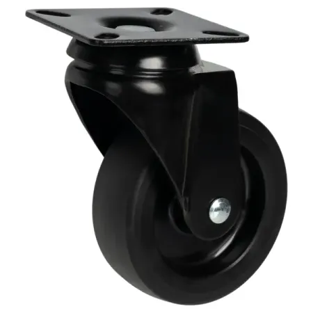 Мебельный ролик поворотный без тормоза 75 мм до 59 кг цвет черный hafele ролик мебельный без тормоза нагрузка 50 кг 661 05 330