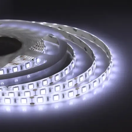 Светодиодная лента 12В 10 мм 5м 10 Вт/м 60диод/м IP65 6500 К холодный белый свет funzenxin светодиодная лента rgb 12в 120 leds m ip65