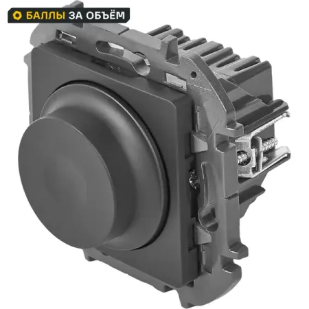 Диммер нажимной универсальный LED Lilian 300Вт без нейтрали антрацит girier tuya zigbee умный диммер для led ламп 10а