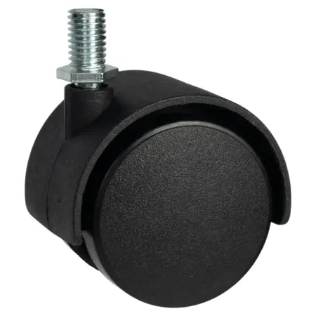 Мебельный ролик поворотный без тормоза для мягкого пола 50 мм до 40 кг цвет черный hafele ролик мебельный без тормоза нагрузка 50 кг 661 05 330