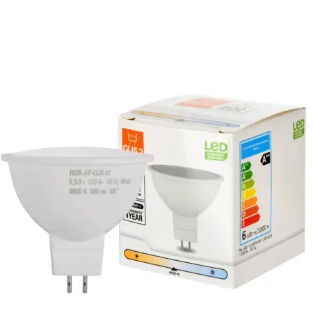 Лампа светодиодная GU5.3 220-240 В 5.5 Вт спот матовая 500 лм нейтральный белый свет светодиодные светильники dselchun 220в