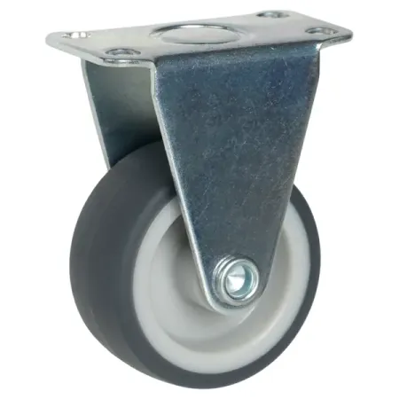 Мебельный ролик неповоротный без тормоза 40 мм до 30 кг цвет серый