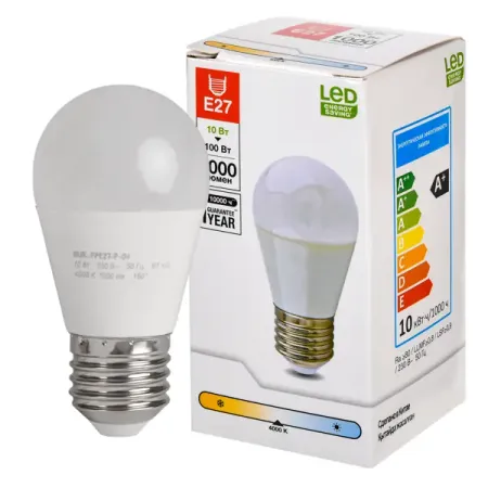 Лампа светодиодная E27 220-240 В 10 Вт шар матовая 1000 лм нейтральный белый свет светодиодные светильники dselchun 220в