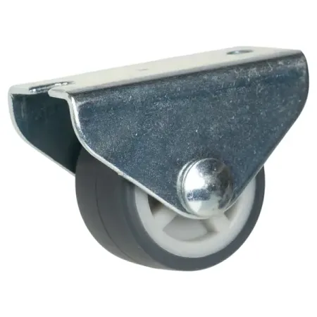 Мебельный ролик неповоротный без тормоза 25 мм до 20 кг цвет серый