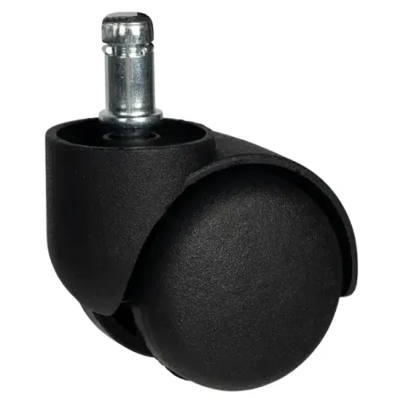 Мебельный ролик поворотный без тормоза со втулкой 50 мм до 40 кг цвет черный hafele ролик мебельный без тормоза нагрузка 50 кг 661 05 330