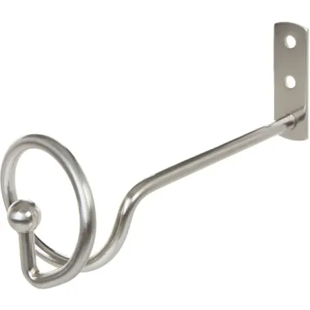 Держатель для штор 14.4 см металл цвет матовый хром