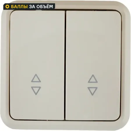 Выключатель проходной накладной First 2 клавиши цвет бежевый выключатель накладной tdm electric дача 2 клавиши сосна