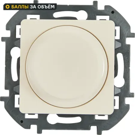 Диммер нажимной универсальный LED Lilian 300Вт без нейтрали слоновая кость girier tuya zigbee умный диммер для led ламп 10а