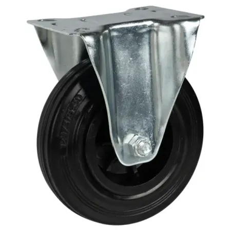 Мебельный ролик неповоротный без тормоза 125 мм до 110 кг цвет черный