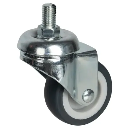 Мебельный ролик поворотный без тормоза со штифтом 50 мм до 40 кг цвет серый 2 х пружина листового тормоза цепи haishine для husqvarna