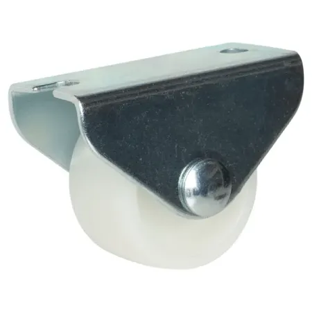 Мебельный ролик неповоротный без тормоза 25 мм до 15 кг цвет белый