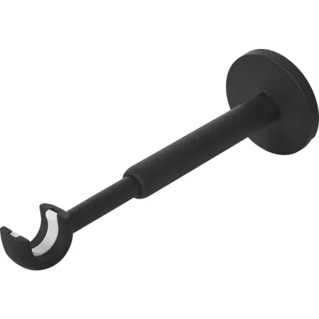 Держатель однорядный телескопический металл цвет черный 2 см