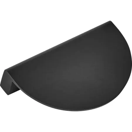 Мебельная ручка-профиль матовый черный 80 мм профиль для меб щита 4мм стык нерж ст матовый 0 6м