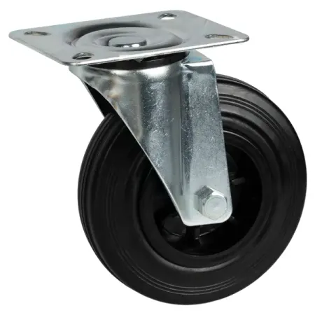 Мебельный ролик поворотный без тормоза 125 мм до 110 кг цвет черный 2 х пружина листового тормоза цепи haishine для husqvarna