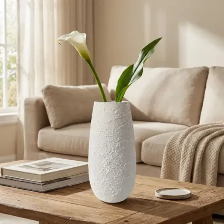 Ваза Капли керамика цвет белый 25 см отилор капли ушные фл 16 гр