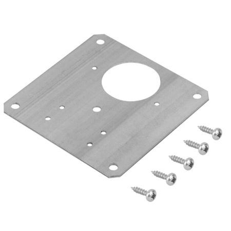 Пластина прямая ремонтная под петлю оцинкованная 90х90х1,5 мм d35 мм