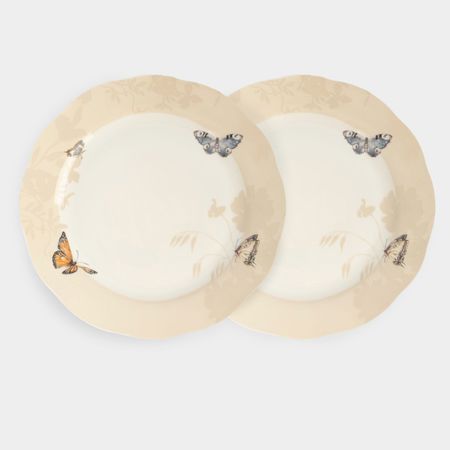Тарелка закусочная Anna Lafarg Бабочки, 24 см, 2 штуки тарелка закусочная anna lafarg ray 21 см золотистая