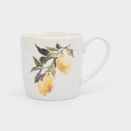 Кружка Anna Lafarg, белая, лимоны, 350 мл кружка to catch fish белая эмалированная