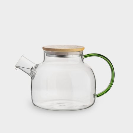 Чайник Anna Lafarg заварочный, зеленая ручка, Branch 1 л